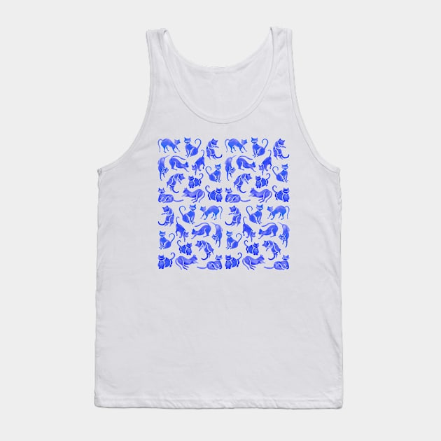 Blue cat positions Tank Top by CatCoq